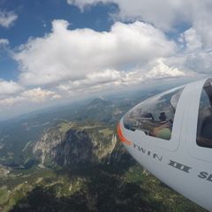 Flugwegposition um 12:23:13: Aufgenommen in der Nähe von Lunz am See, Österreich in 2472 Meter